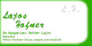 lajos hofner business card